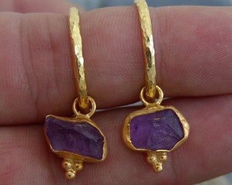 Amethyst Earring Sterling Silver  Adjustable Earring Womens Jewellery  Amethyst Jewellery  Minimalist Earring  Modern Style Earring