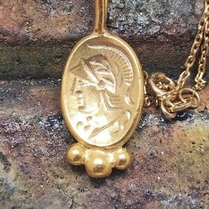Roman Art Ancient Greek Roman Commander Figured Signet Necklace Silver Necklace  Silver Jewely  Dainty Gift  Artisan Necklace