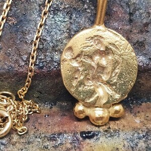 Roman Art Ancient Greek Roman Art Figured Signet Necklace Silver Necklace  Silver Jewely  Dainty Gift  Artisan Necklace