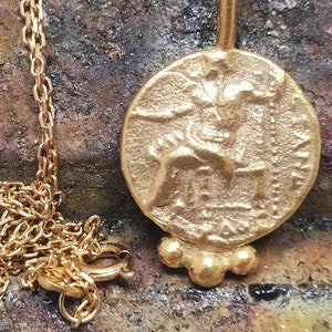 God Hercules Figured Signet Necklace Hammered Silver Necklace  Silver Jewely  Dainty Gift  Ancient Necklace Mothers Gift Artisan Necklace