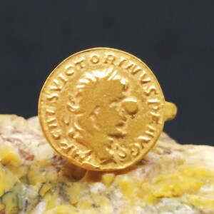 Antonyons Puls Silver Signet Ring Roman Coin Sterling Silver Ring
