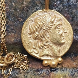 Roman Art Ancient Greek Roman Art Rome Commander Figured Signet Necklace Silver Necklace  Silver Jewely  Dainty Gift  Artisan Necklace