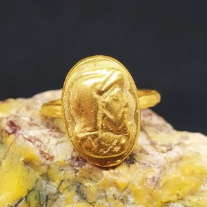 Roman Soldier Silver Signet Ring Roman Coin Sterling Silver Ring