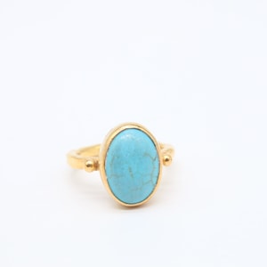Turquoise Ring 925K Silver Roman Art Jewelry Solitaire Silver Ring ...