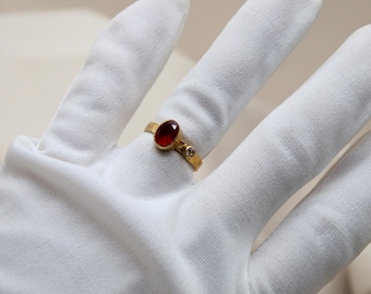 ruby silver ring, handmade jewelry, christmas gift, gift for her