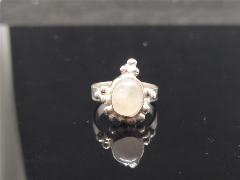 Moonstone Ring Solid Silver Minimalist Ring 925K Sterling Silver Ancient Roman Art Bridesmaid Gift Dainty Ring Gold Over Gold Vermeil