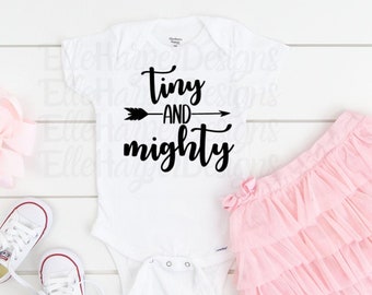 Tiny and Mighty  baby toddler bib  SVG  PDF- Png - Pdf- Dxf - INSTANT Digital Download - Cricut - Silhouette - cut file  or printable