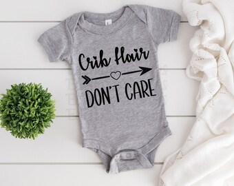 Crib Hair Don&#39;t Care baby toddler bib  SVG  PDF- Png - Pdf- Dxf - INSTANT Digital Download - Cricut - Silhouette - cut file  or printable