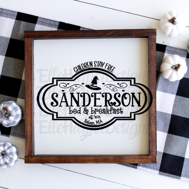 Sanderson Sisters Bed & Breakfast SVG PDF Png Pdf Dxf Etsy