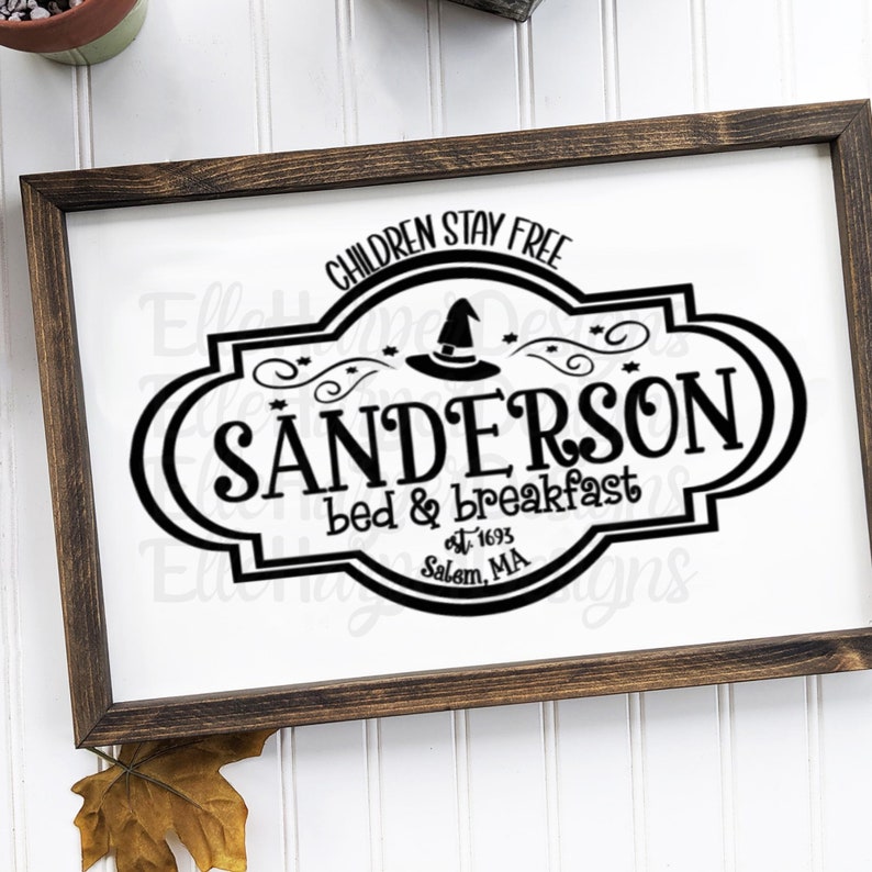Sanderson Sisters Bed &amp; Breakfast SVG PDF Png Pdf Dxf - Etsy