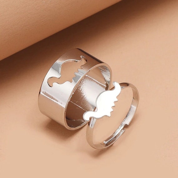 Dinosaur Couples Rings for Men and Women Dinosaur Matching Rings