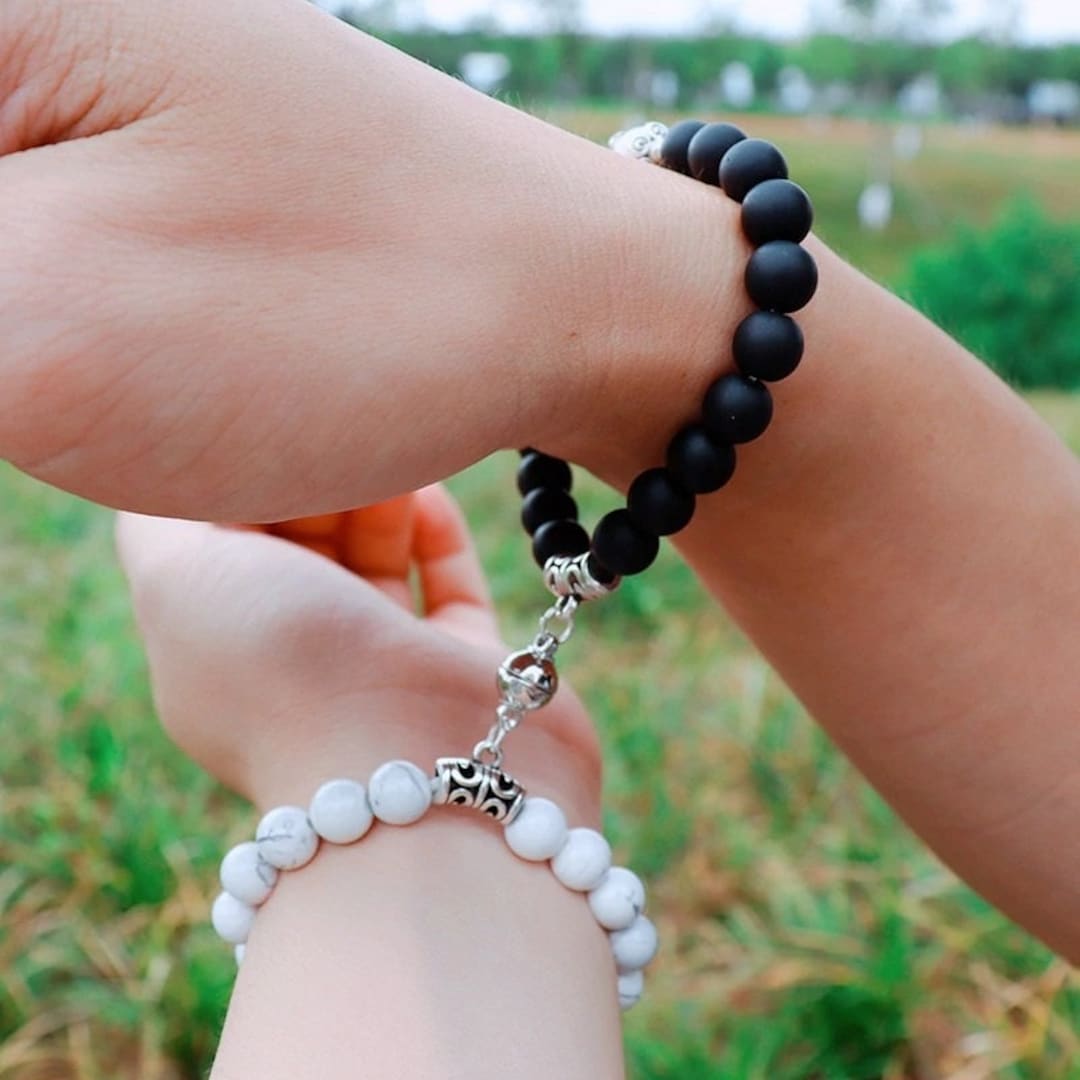 Pulseras De La Distancia Piedras Naturales Parejas Familia