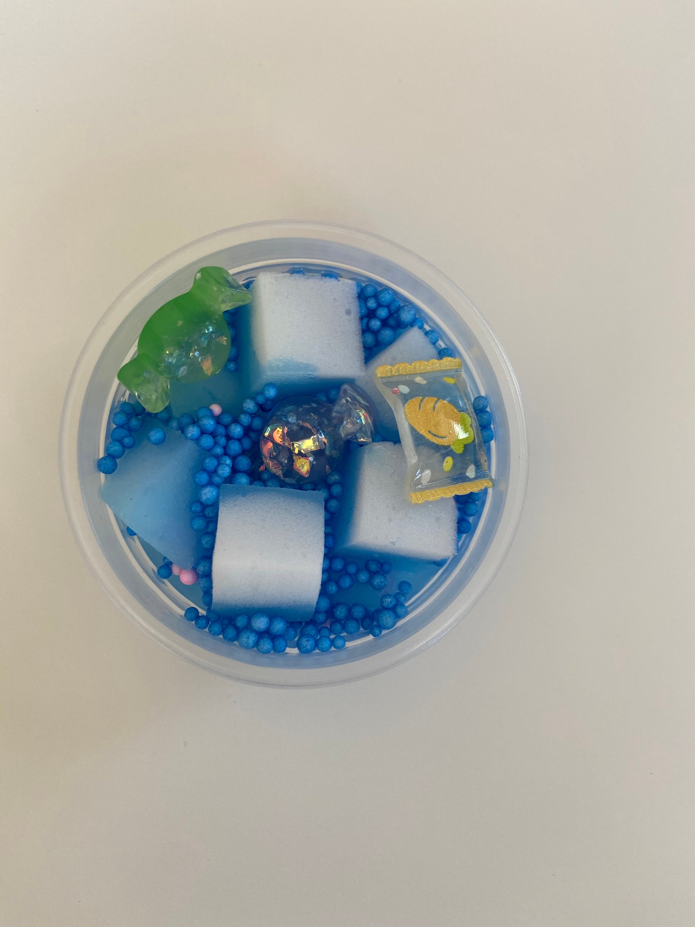 Foam cube slime with charms Etsy