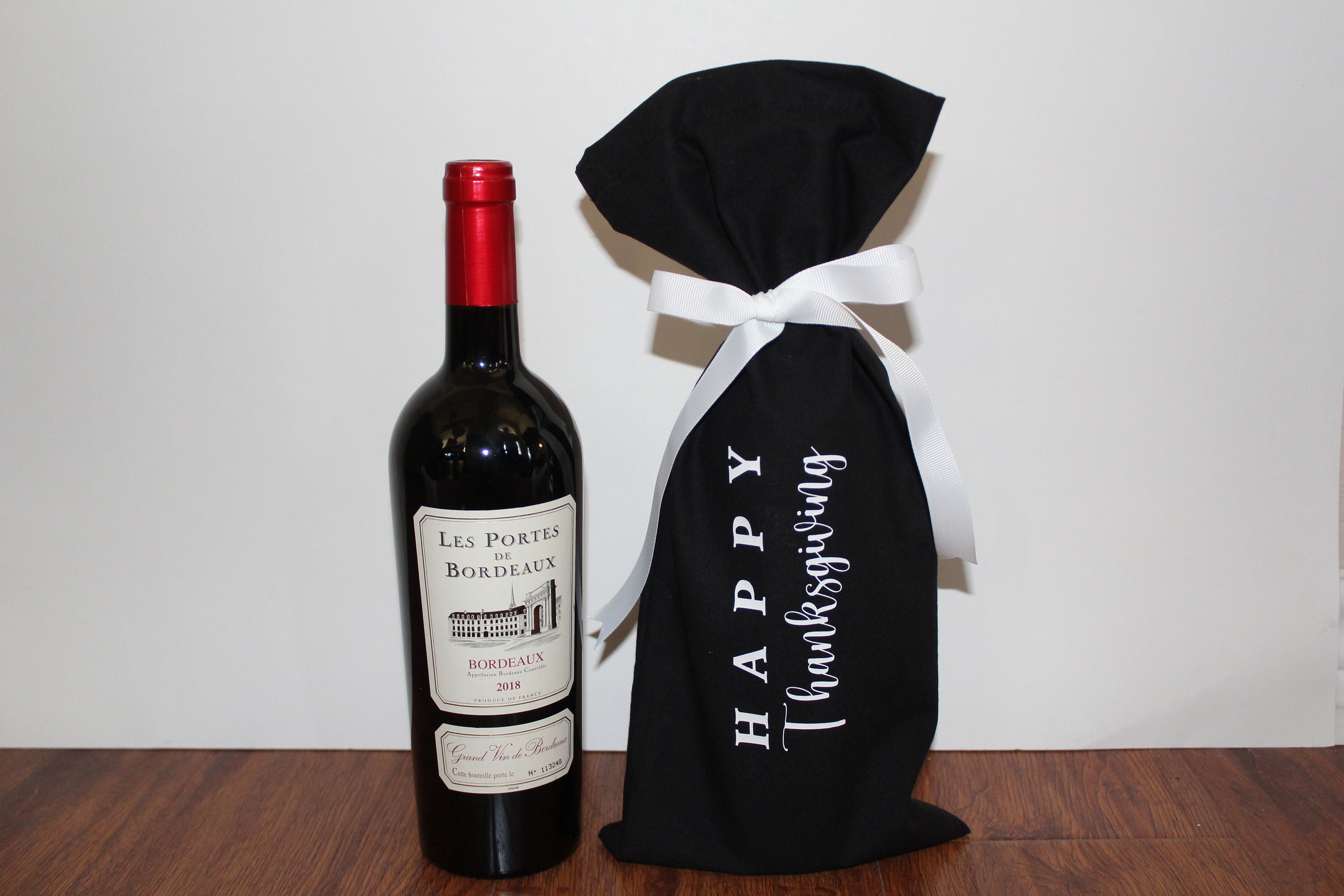 Wine gift bags reusable cotton handmade personalized wine Etsy Italia