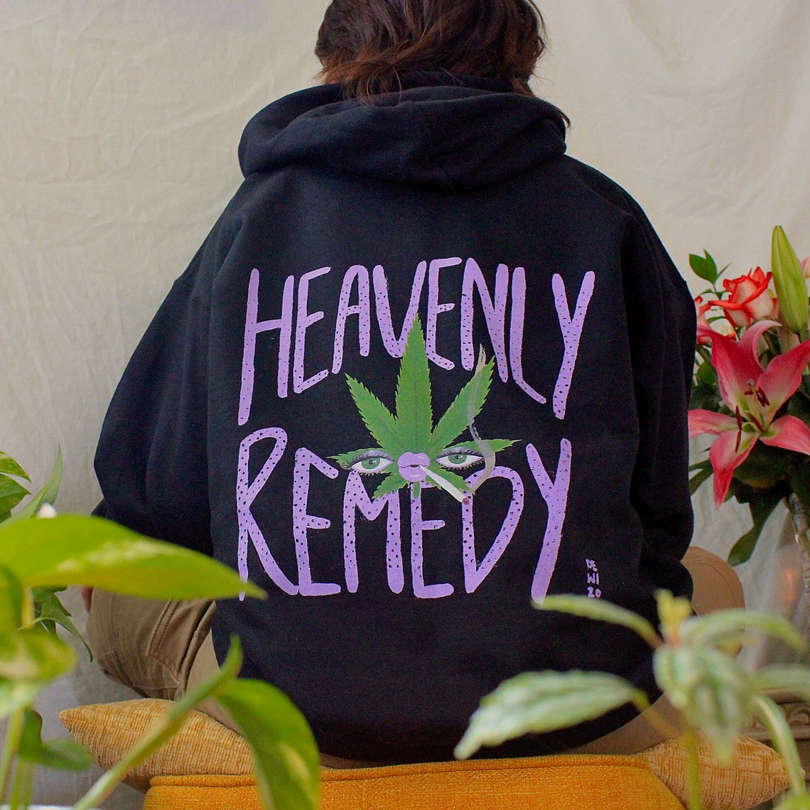 Heavenly Remedy Stoner Hoodie Etsy