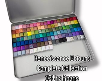 Reneeissance Colours Complete Collection of handmade vegan metallic watercolor 124 half pans