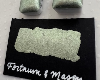 Fortnum & Mason Afternoon Tea Collection pastel mint green chrome vegan handmade watercolor calligraphy lettering quarter pan or half pan