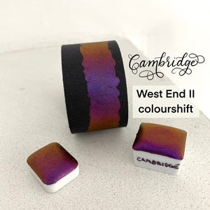 Cambridge colorshift wegański ręcznie robiony akwarelowy tusz West End II do kaligrafii ręczne liternictwo ćwierć patelni lub pół patelni