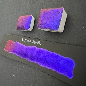 Wonder intense sparkly colorshift vegan handmade watercolor blue Colourshift Countdown to Christmas supershift quarter pan or half pan