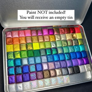 Empty extra large watercolor tin A5 fits 104 half pans LIMIT 1 PER ORDER zdjęcie 3