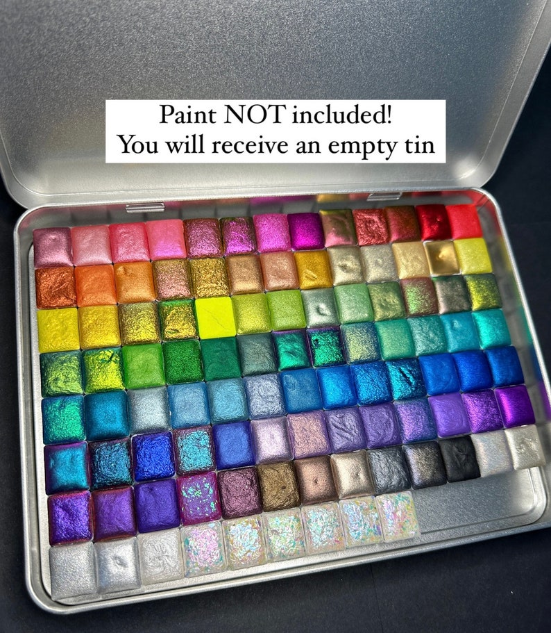 Empty extra large watercolor tin A5 fits 104 half pans LIMIT 1 PER ORDER image 3