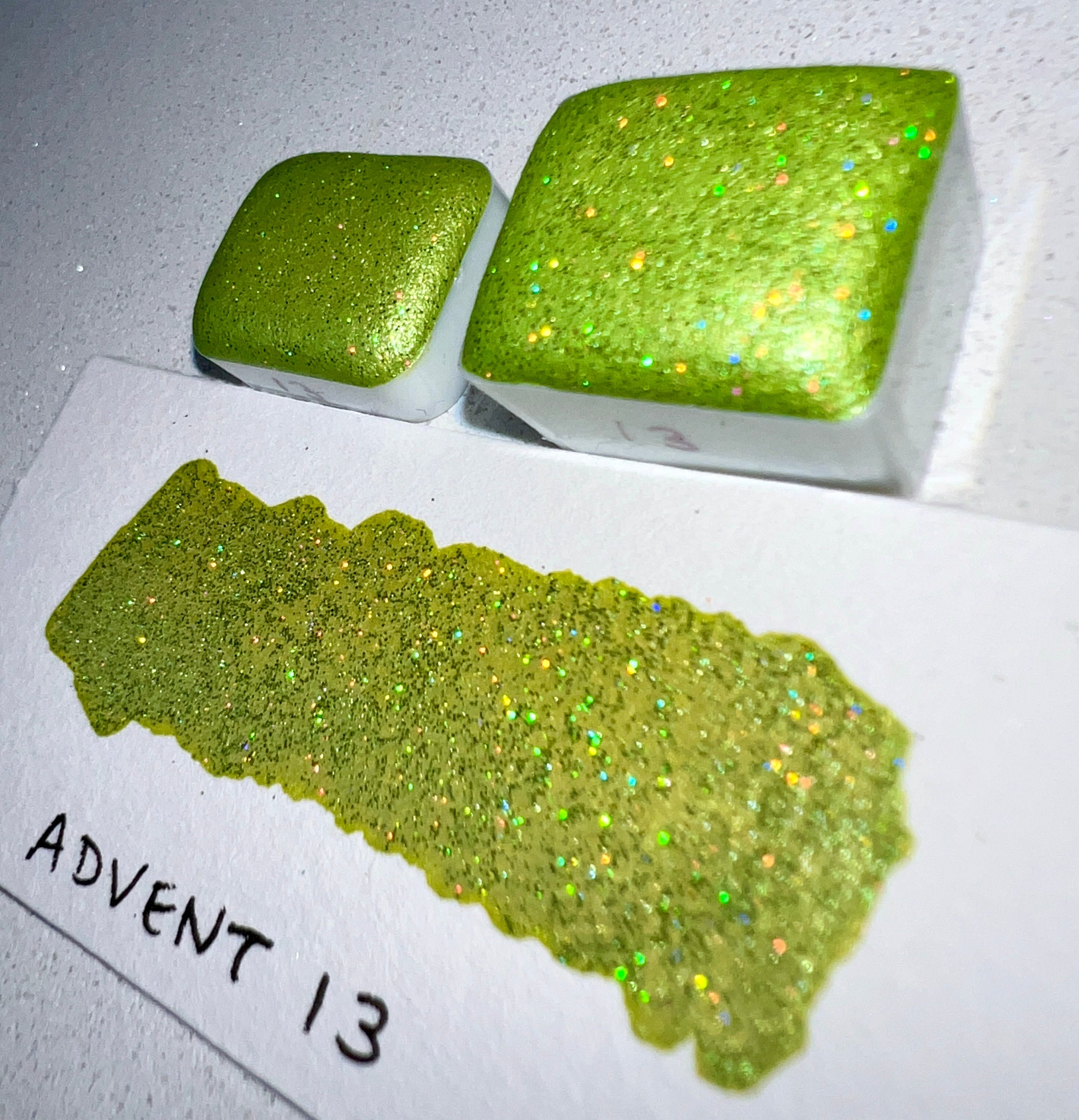 Advent 13 Lime Green Holographic Holo Glitter Vegan Metallic image