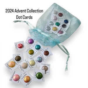 2024 Reneissance Colors Adventskollektion 24 Punktkarten handgemachte vegane Metallic-Aquarellfarben