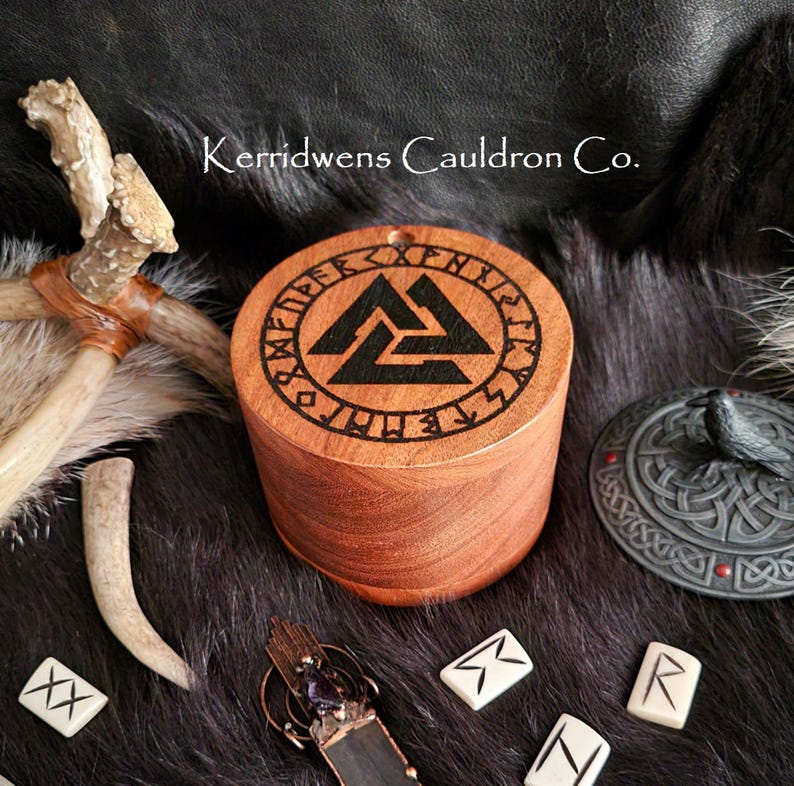 Viking Valknut Rune Box, Odin, Medieval, Old Norse, Rune Box, LARP ...
