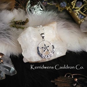 925 Sterling Pentagram Pendant, Pentacle Necklace, Wicca, Pagan, Witchcraft, Star Pendant, Celtic Knot, Wiccan, Witch Jewelry, Coven,