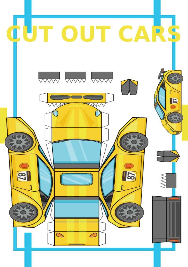 Cut Out Cars Digital Activity Book Etsy