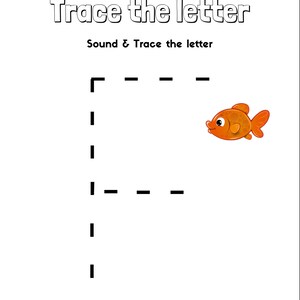 Preschool tracing book F-J