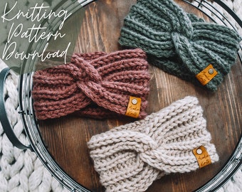 Cadillac Knot Ear Warmer Knitting Pattern