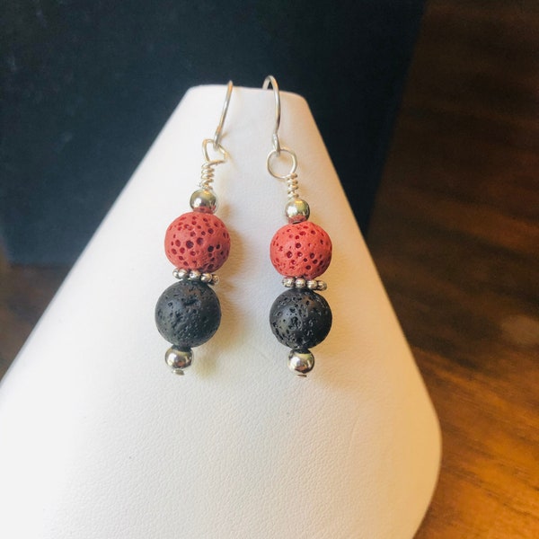 Aromatherapy Earrings – lava stone earrings, aromatherapy earrings, diffuser earrings