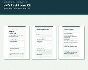 Kid's First Phone Kit | Family Agreement, Parent Setup, Safety Scripts, Freedom Ladder and Readiness Quiz
