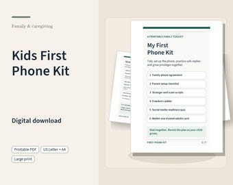 Kids First Phone Kit | Printable Family Agreement, Safety Scripts and Readiness Quiz