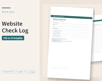 Website Check Log Before You Buy, Fill-In Online Shopping Safety Worksheet, Printable PDF