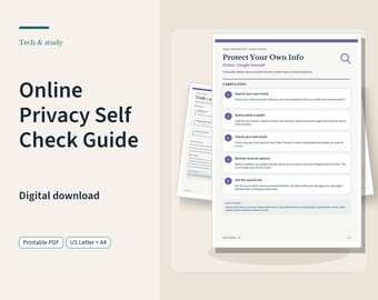 Online Privacy Self Check Guide | Printable Personal Information Search Steps