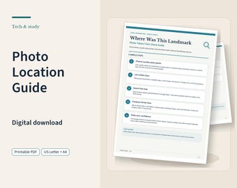 Landmark Photo Location Guide | Printable Public Place Fact Checking Steps