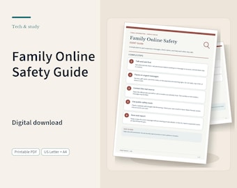 Family Online Safety Guide | Printable Scam and Privacy Steps for Parents and Grandparents