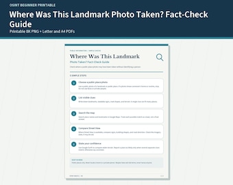 Where Was This Landmark Photo Taken? Fact-Check Guide | Public Place Photo Printable PDF and 8K PNG