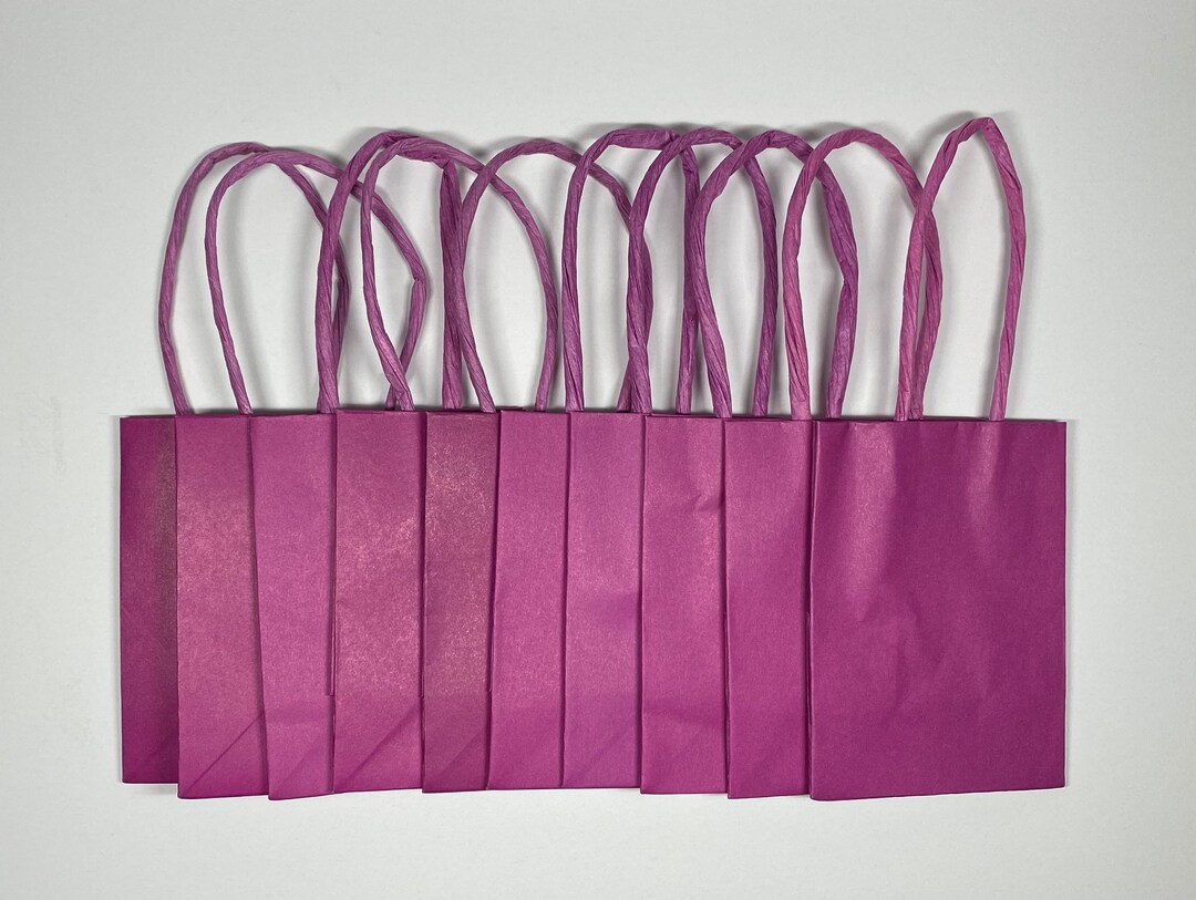 SET of 10 Mini Gift Bags PURPLE Etsy