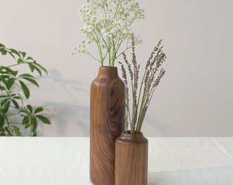 Walnut Bottle Vase