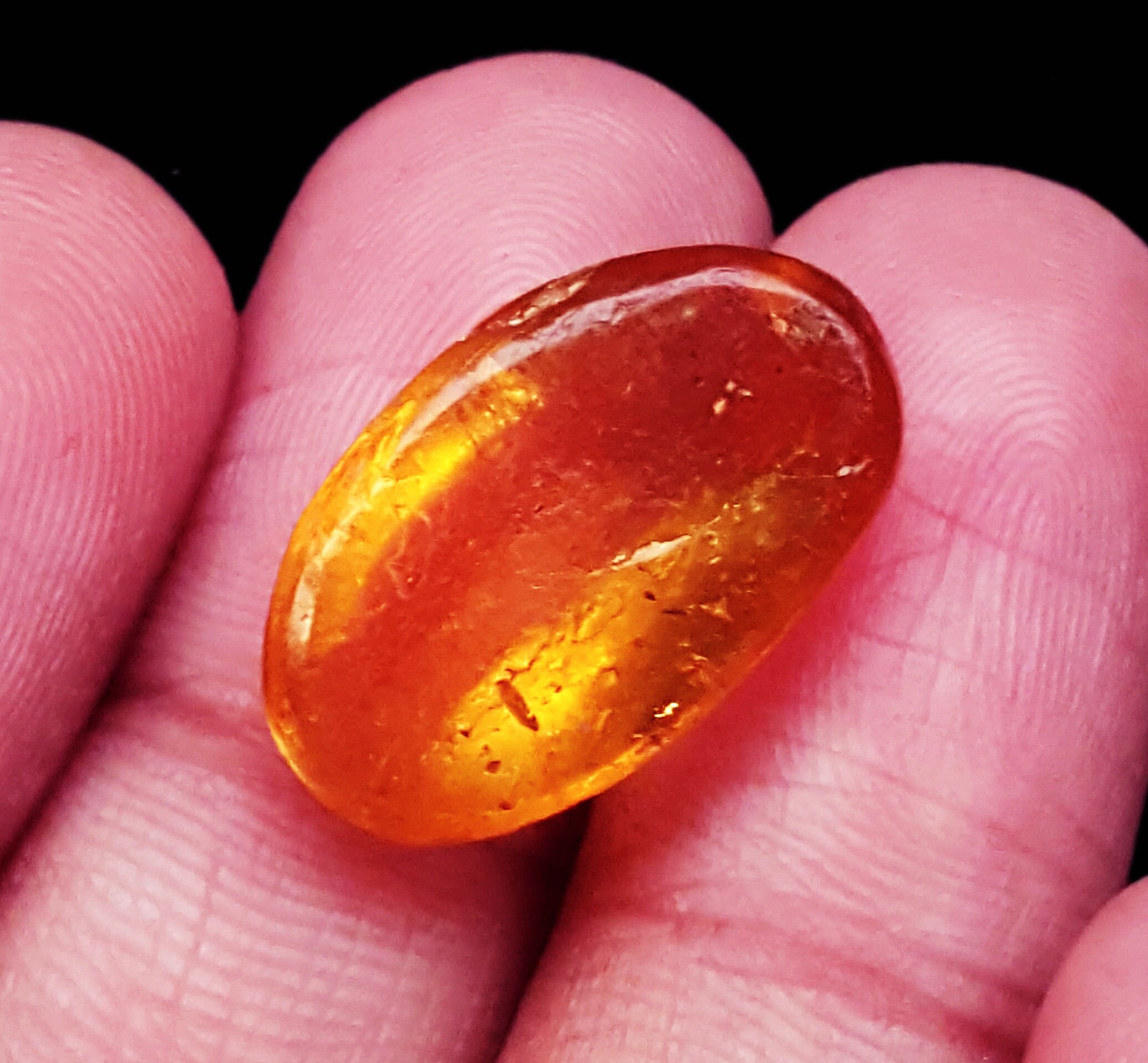 Natural Amber Loose Gemstone Oval Cabochon Shape Certified Etsy