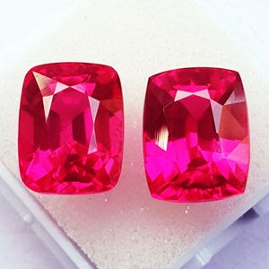 Natürliches Rosa Saphir Kissenform Loses Edelstein Paar 8 bis 10 Ct mit Zertifikat