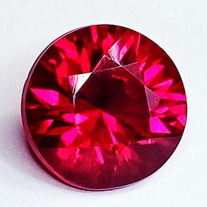 Naturlig rubin diamantslipad 9,00 ct lös ädelsten rund form Certifikat och fri frakt