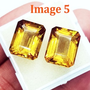 Alexandrite 6 Color Changing 8 To 10 Ct Emerald Shape Pair Loose Gemstone Certified