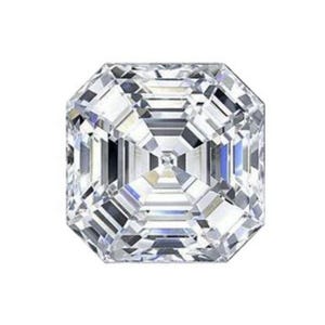 Pietra preziosa sciolta Moissanite VVS1 bianca di forma Asscher da 6 mm con certificato GRA