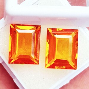 Natürliche orange Saphir 8 bis 10 Ct Lose Edelstein-Paar Schöne und kostenlose Zertifikat mit kostenlosen Versand