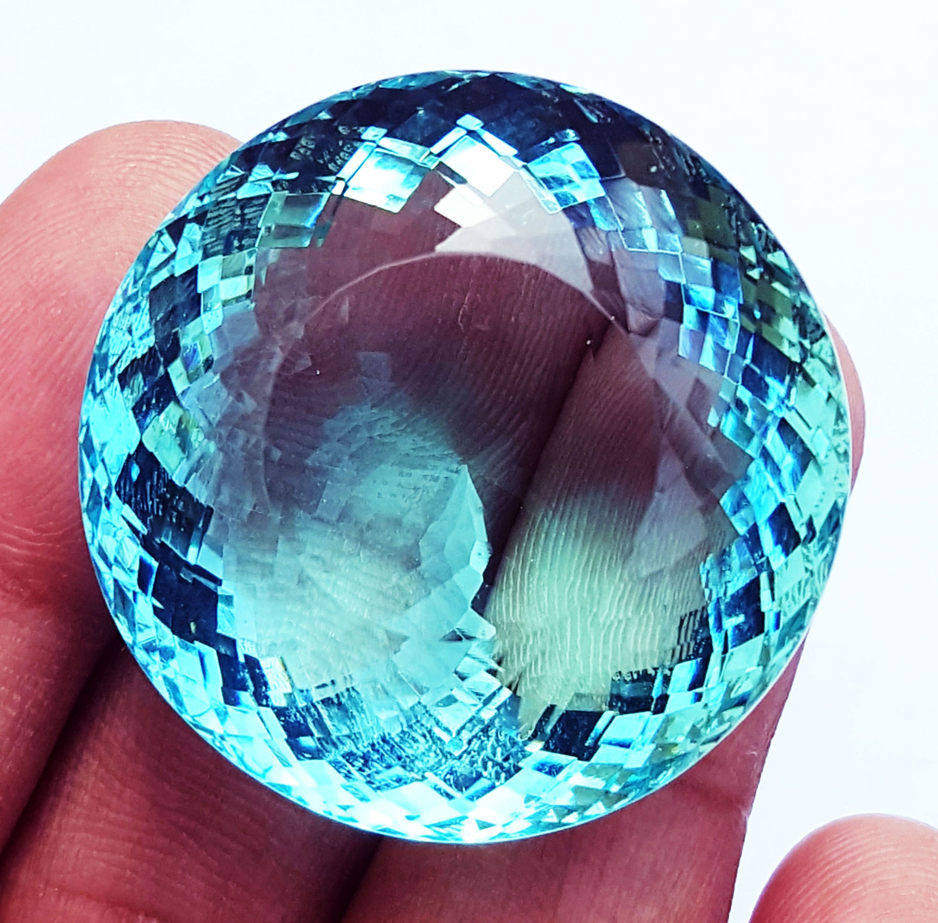 Loose Aquamarine Round Shape Gemstone Beautiful Certified 140 Etsy