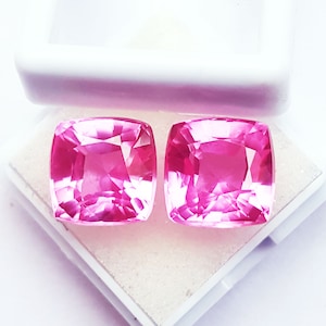 Safira rosa natural solta, par de 8 a 10 ct, certificado com entrega e certificado grátis